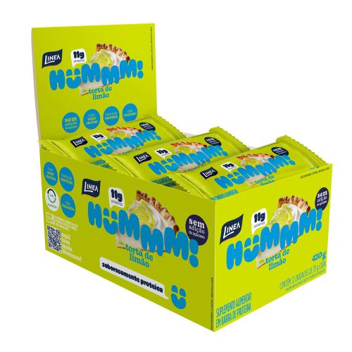 Hummm! Snack Proteico Sabor Torta de Limão - Caixa com 12 unidades de 35g